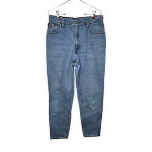 Levi's Womens Jeans 550 Relaxed Fit Tapered‎ Leg Silver Tab Denim Blue 12 Misses